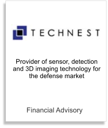 Financial Advisory Provider of sensor, detection and 3D imaging technology for the defense market