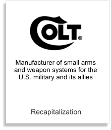 Recapitalization Manufacturer of small arms and weapon systems for the U.S. military and its allies